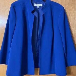 Jones Studio Jacket w/ 3/4 Sleeves in Cobalt Blue Size 16W